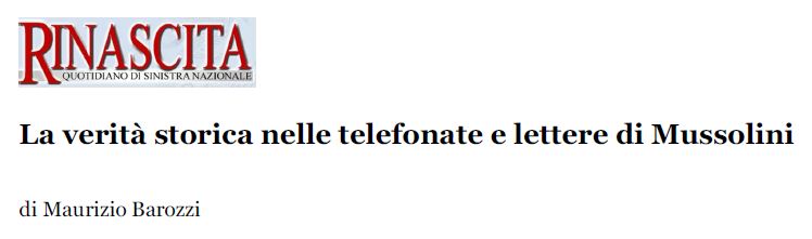 LETTERE DI MUSSOLINI
