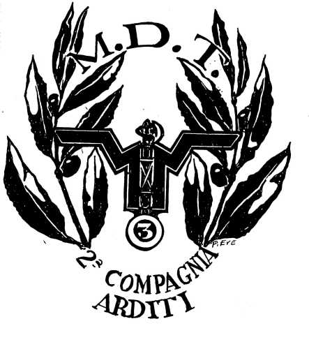 Fregio della 2° compagnia Arditi del 3° reggimento MDT