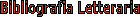 Bibliografia Letteraria